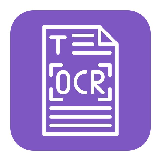 Vector handwritten ocr icon vector image can be used for printing