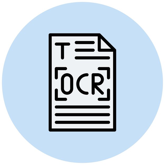 손으로 쓴 Ocr 아이콘 터 이미지 인쇄에 사용할 수 있습니다.