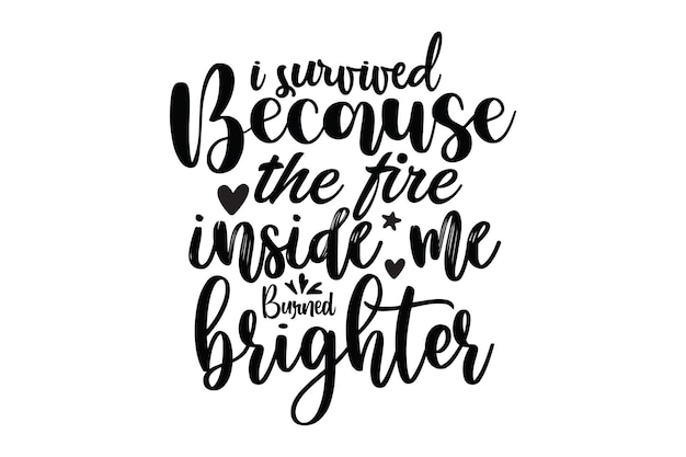 A handwritten quote about a fire inside and being surrounded by a brown brighter.