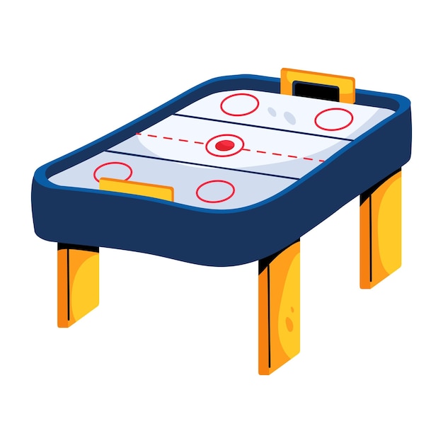 Handy flat icon depicting air hockey
