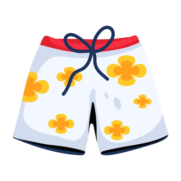 Handy flat icon showing beach shorts