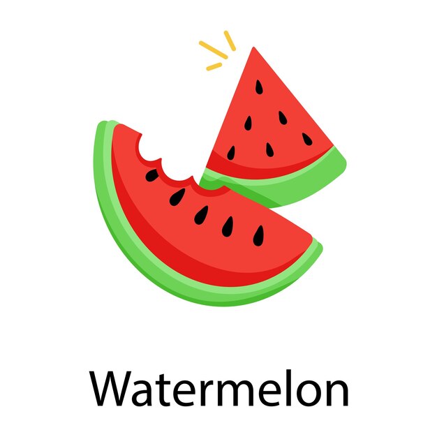 A handy flat icon of watermelon