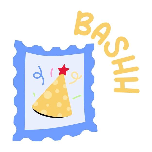 A handy flat sticker of birthday card