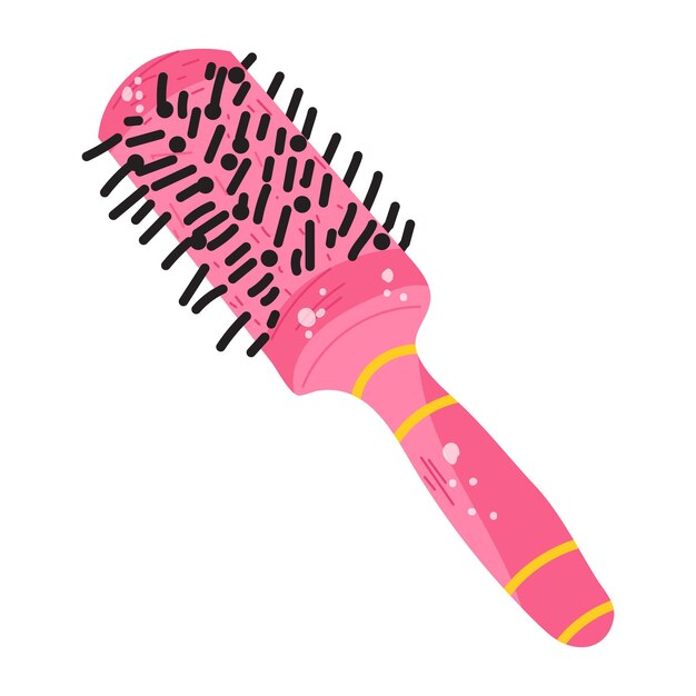 Vector a handy flat sticker icon of curler brush