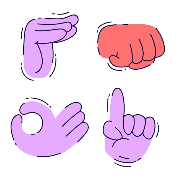 Vector handy hands sticker