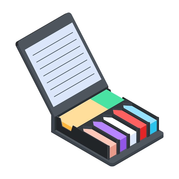 Handy isometric icon of books