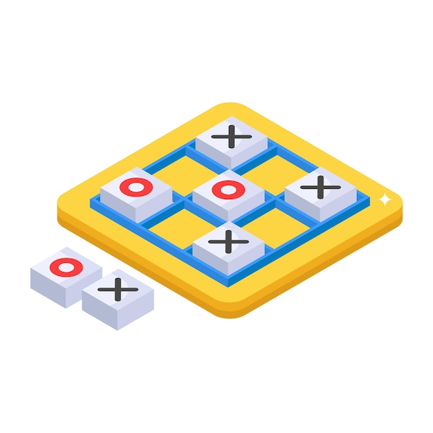 A handy isometric icon of tic tac