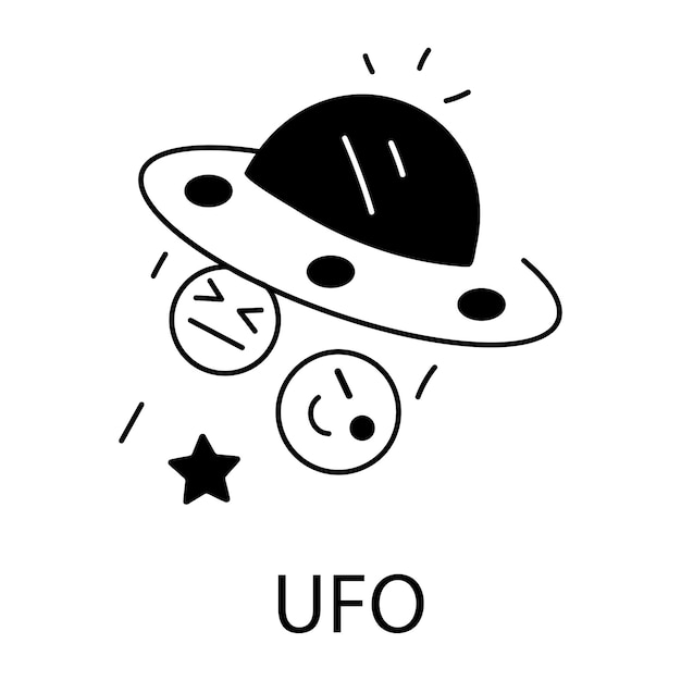 UFOの便利な線形アイコン