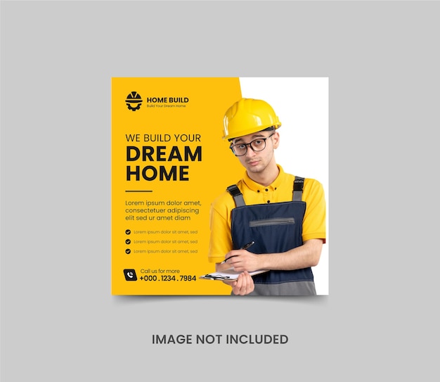 Handyman home repair social media post design