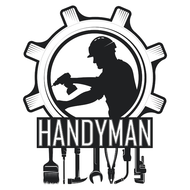 Handyman symbol and tool set