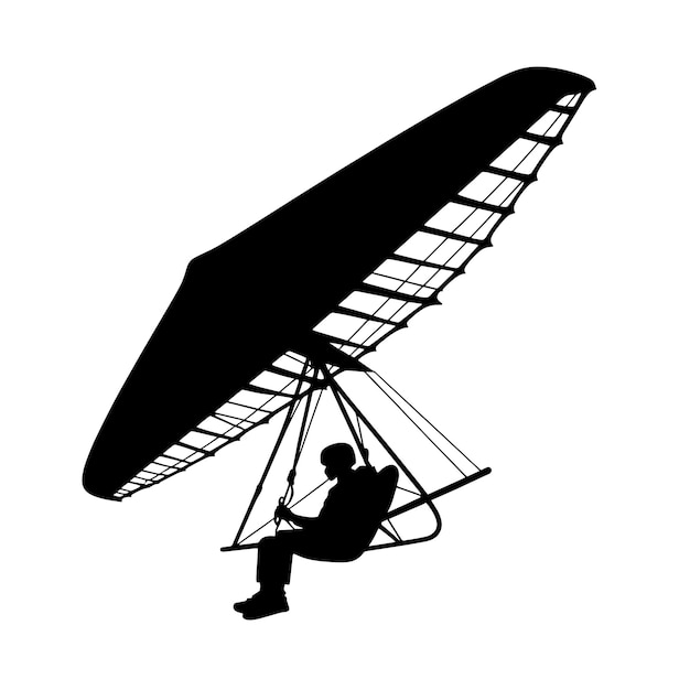 Hang Glider Skydiving Silhouette