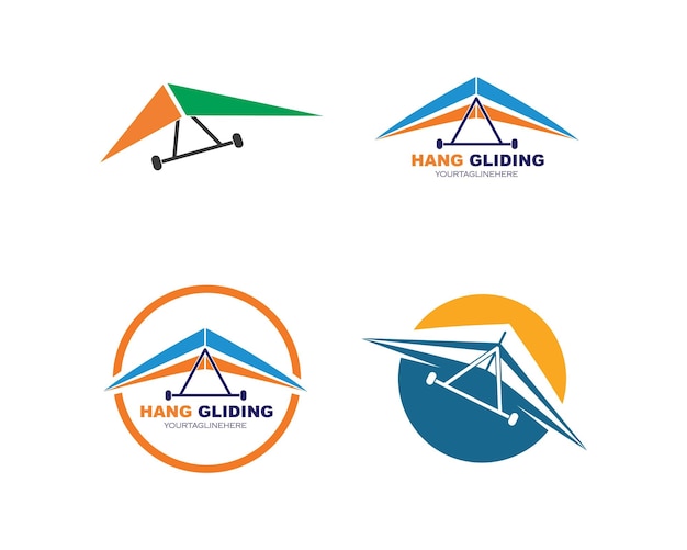 Hang gliding icon vector illustration design template