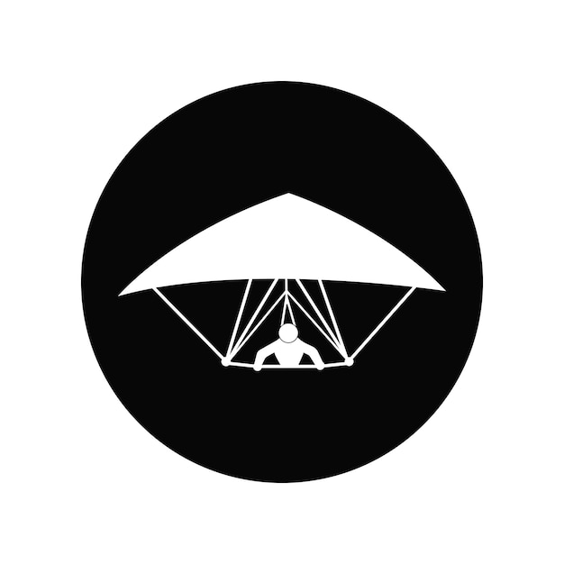 Vector hang gliding icon