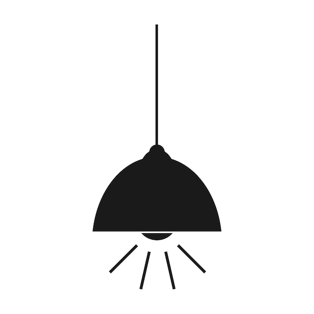 Hang lamp icoon vector illustratie symbool ontwerp