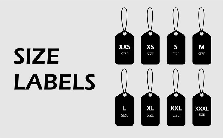 Vector hang tag size instruction washing care labels