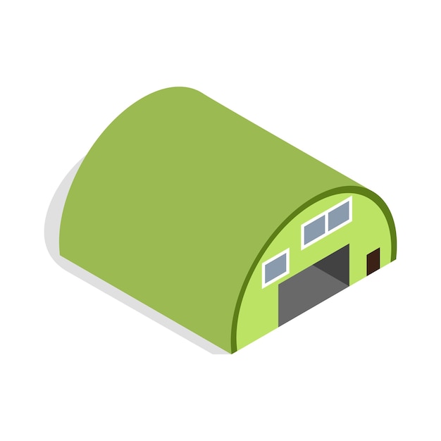 Hangar icon in isometric 3d style isolated vector illustration