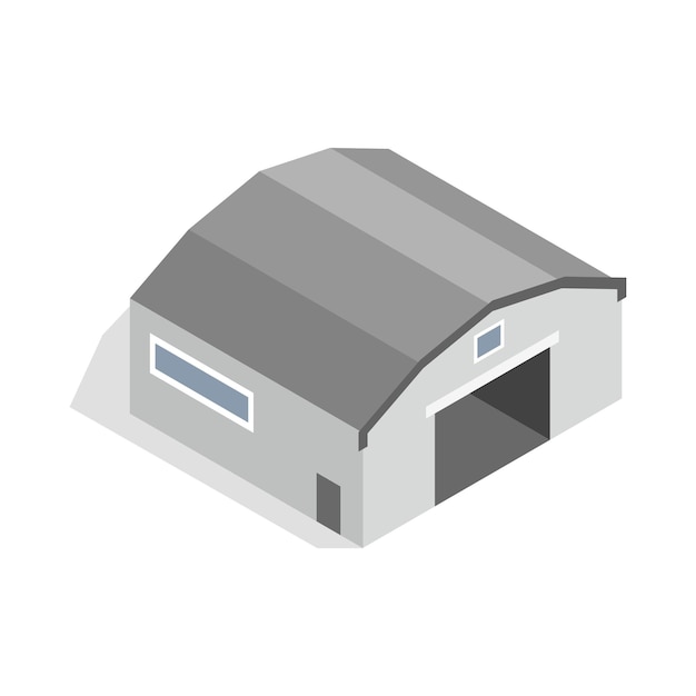 Hangar icon in isometric 3d style isolated vector illustration