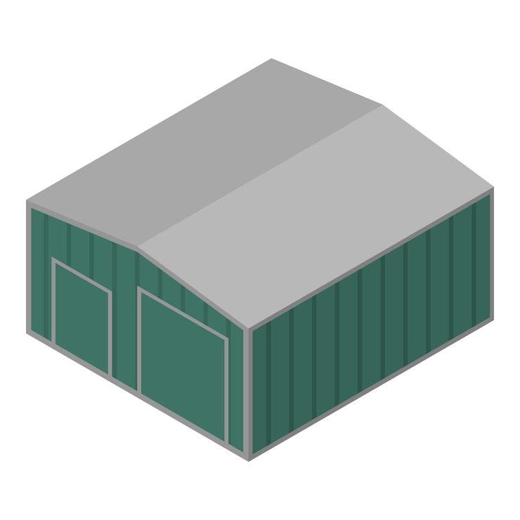 Vector hangar icon isometric of hangar vector icon for web design isolated on white background