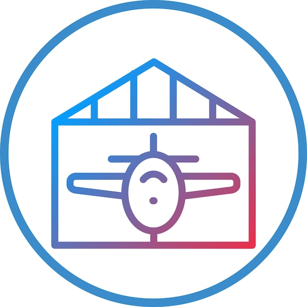 Vector hangar icon style
