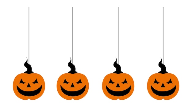 Hangende halloween jackolanterns