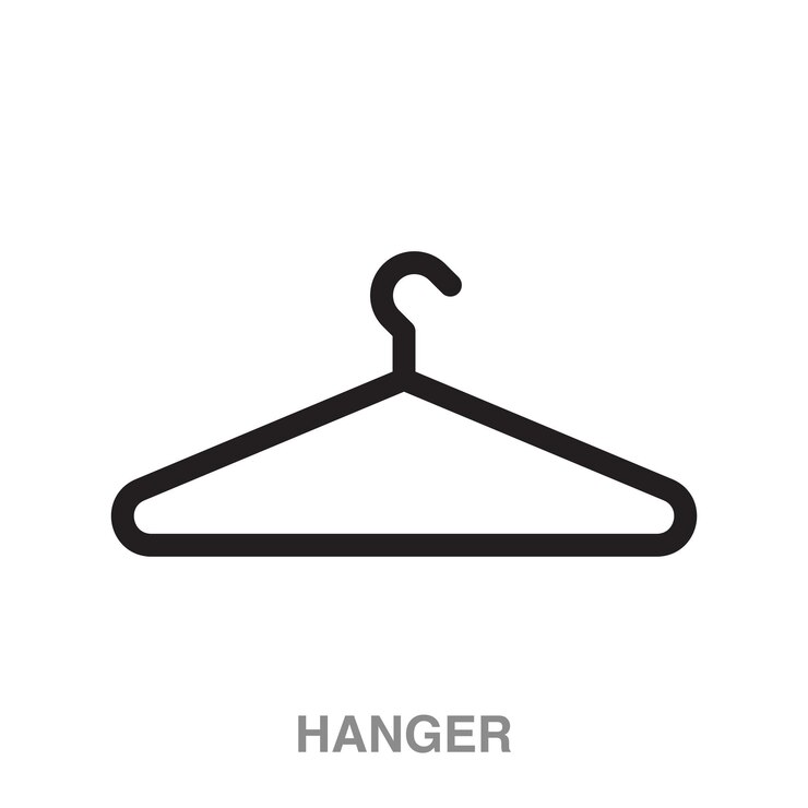 Vector hanger illustration on transparent background