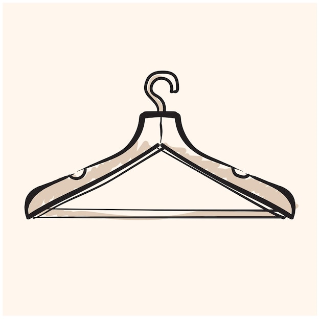 hanger schets oude winkel boutique logo beeldje icoon vector mode afhankelijk heng hang hang