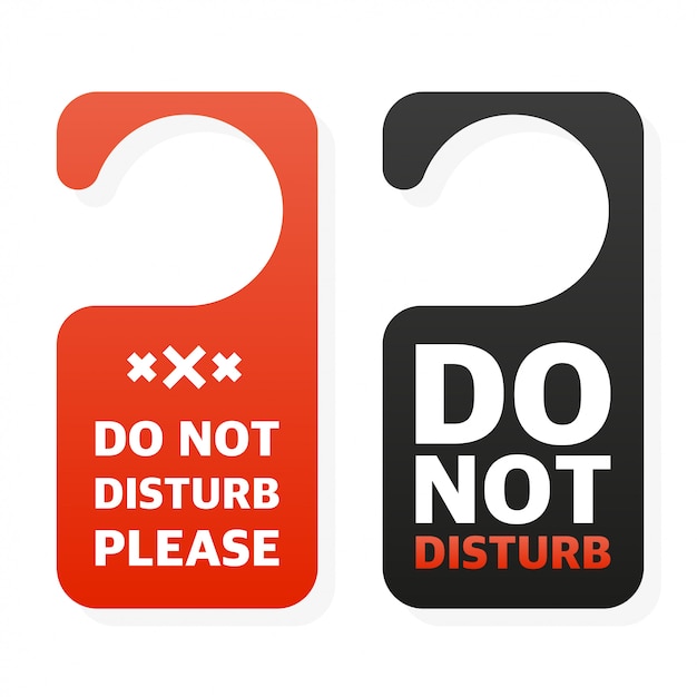 Vector hanger sign do not disturb.