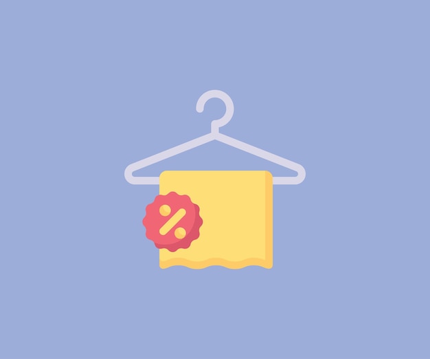 hanger towel discount vector icon design