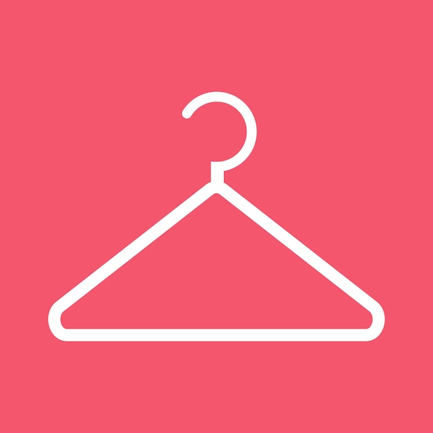 Vector hanger vector icon wardrobe hander flat illustration