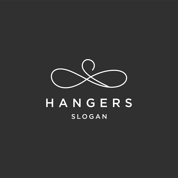 Vector hangers logo pictogram ontwerpsjabloon