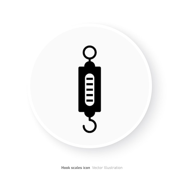 Hanging hook scales icon design vector illustration