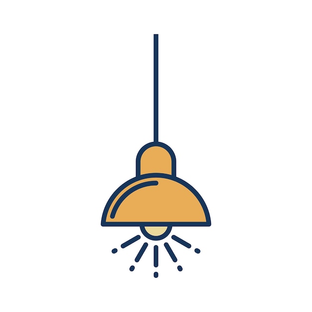 Vector hanging lamp icon vector template illustration design