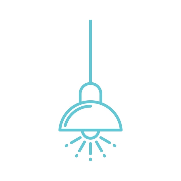 Vector hanging lamp icon vector template illustration design