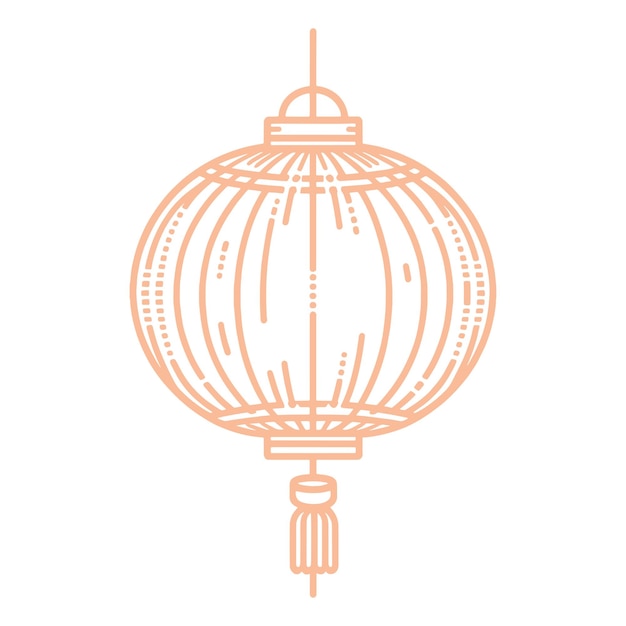 Hanging Lantern Chinese New Year Vector