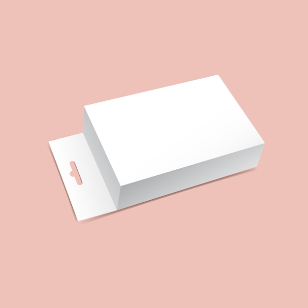 Vector hanging packaging box mock up