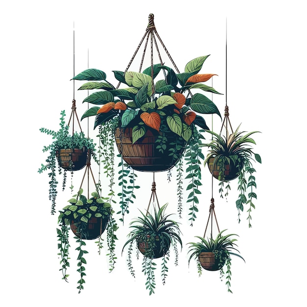 Vector hanging plant