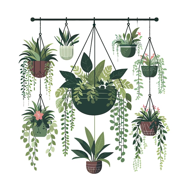 Vector hanging plant