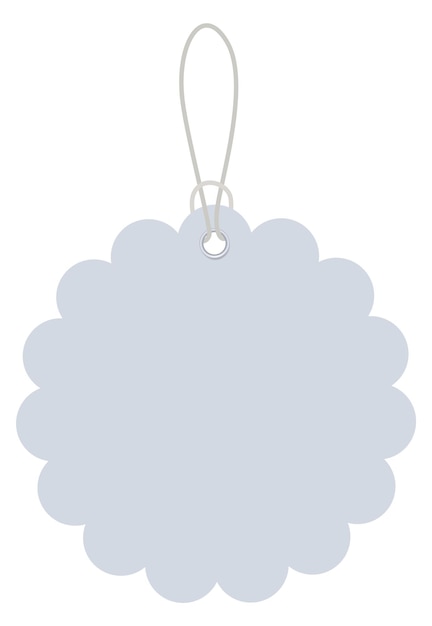 Hanging promo label round paper tag mockup