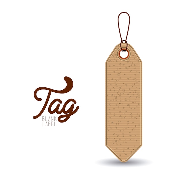 Hanging tag of paperboard material icon. price offer discount and market design. isolated design. ve