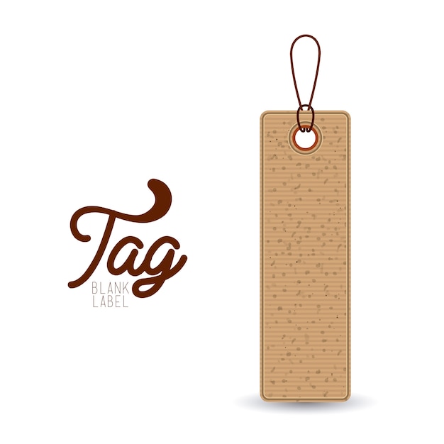 hanging tag of paperboard material icon. Price offer discount and market design. Isolated design. Ve