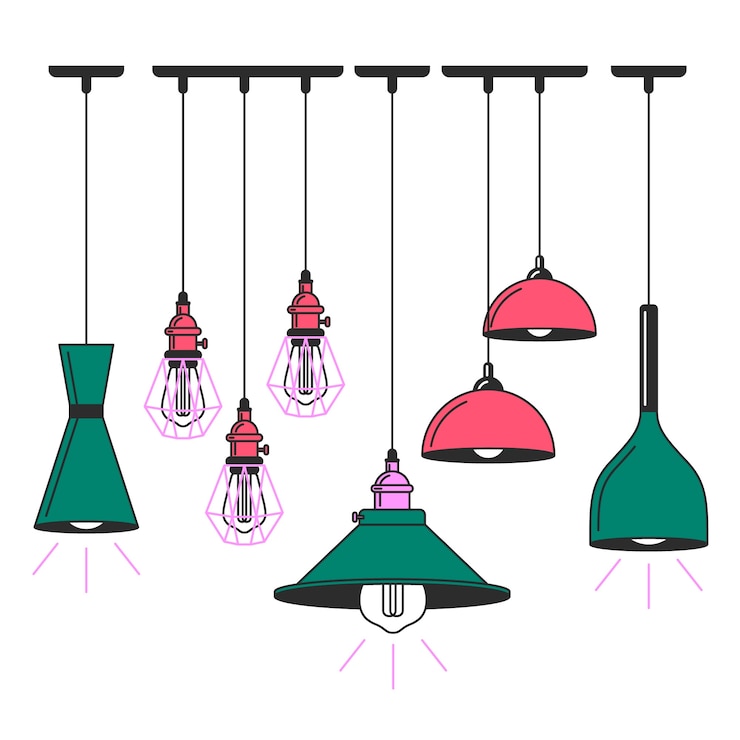 Vector hanglamp concept illustratie