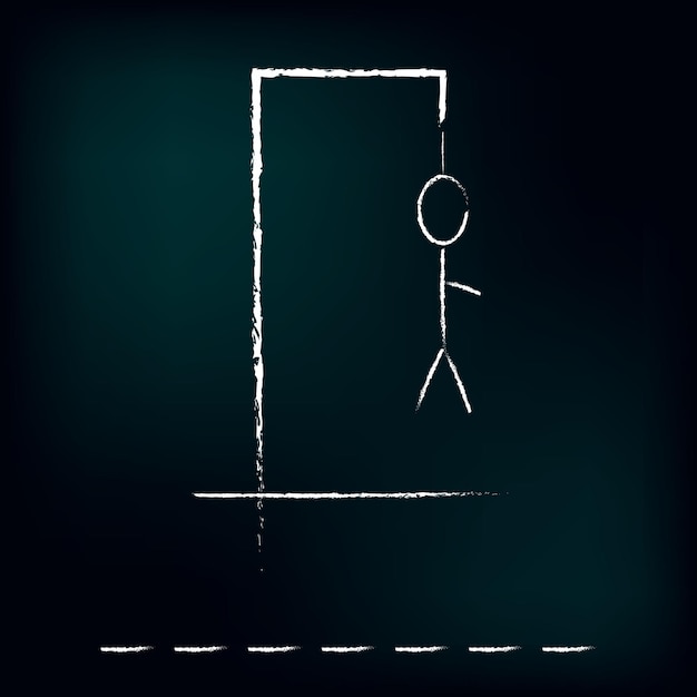 Hangman game isolated background