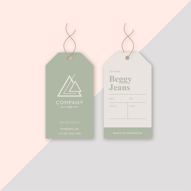 Vector hangtag design vector