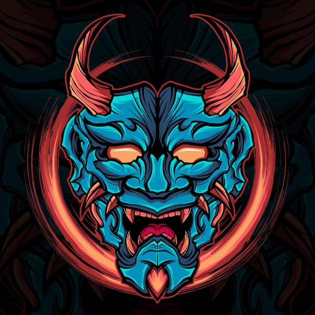 Hannya Mask Illustratie