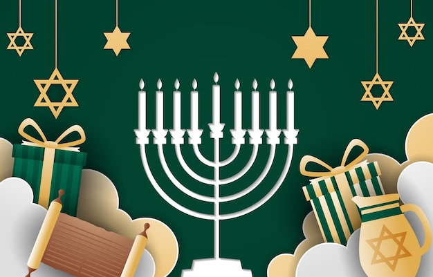 Vector hanukkah background