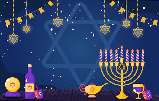 Priorità bassa di festa di hanukkah