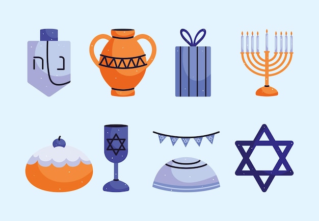 Hanukkah icon collection