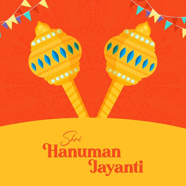 Hanuman jayanti banner ontwerpsjabloon