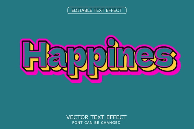 Vector happines teksteffect