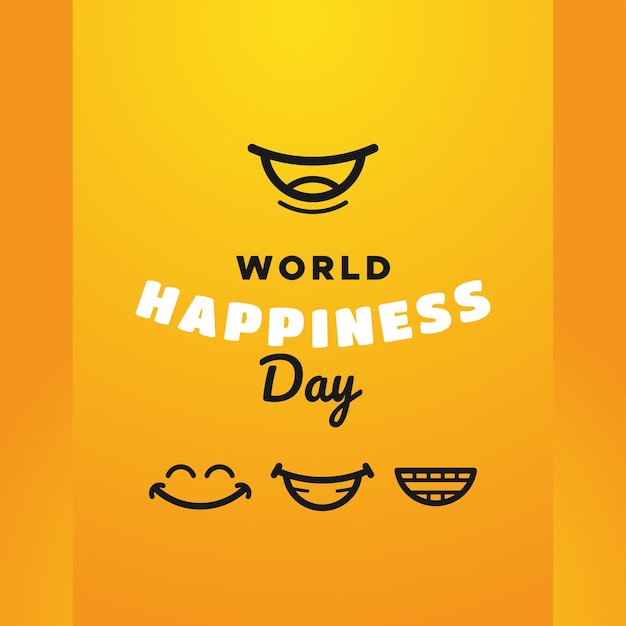 Happiness Day Template Vector Design